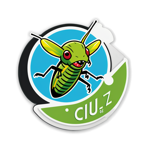 크리켓 배경의 Cricbuzz 로고 스티커
