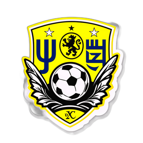 En levende sticker med fodboldmotiv