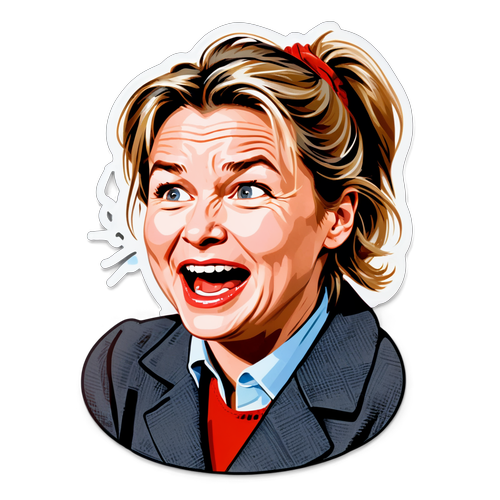 Retro-Sticker med Bridget Jones