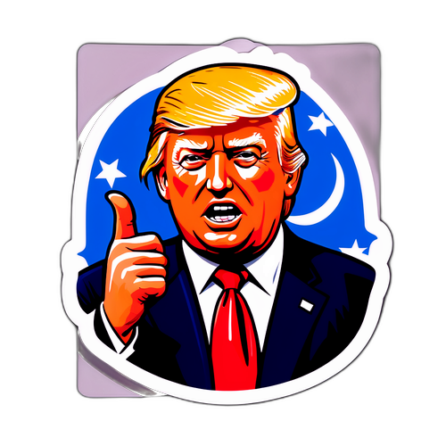 Stiker Satira Trump