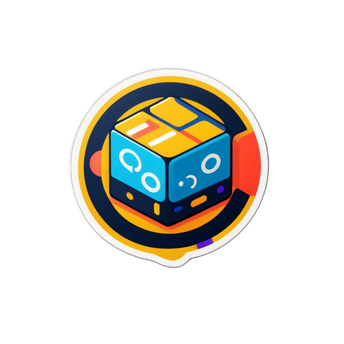 디지털 시대의 모델을 상징하는 스티커