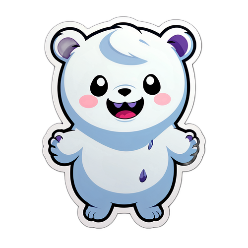 かわいい幽霊クマのデザイン