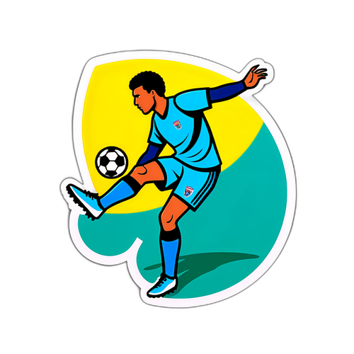 Design minimalist cu logo-ul Liga I și jucător de fotbal