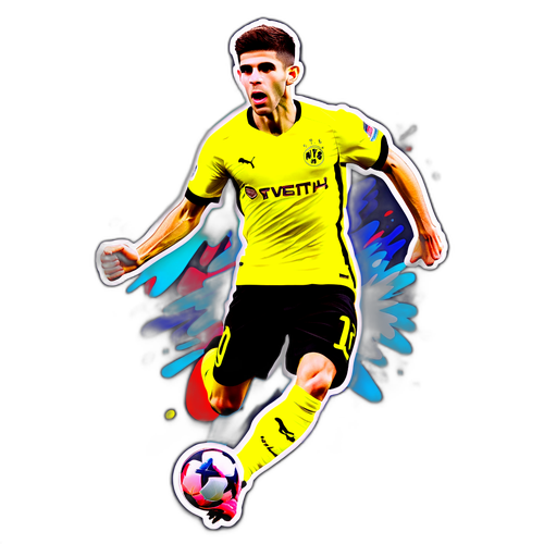 Stiker Dinamis Christian Pulisic Menyupla Gol