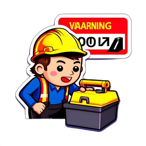 Berufsunfall: Sicherheitshelm und Werkzeugkasten