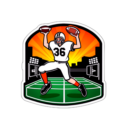 Nostalgic High School Football Game Sticker