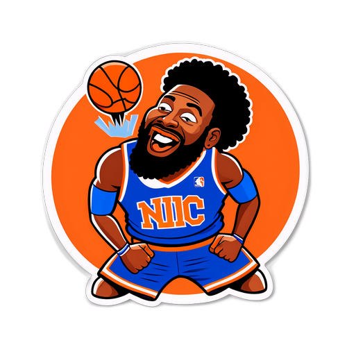 Isang Inilarawang Manlalaro ng Knicks na may Exageradong Sugat