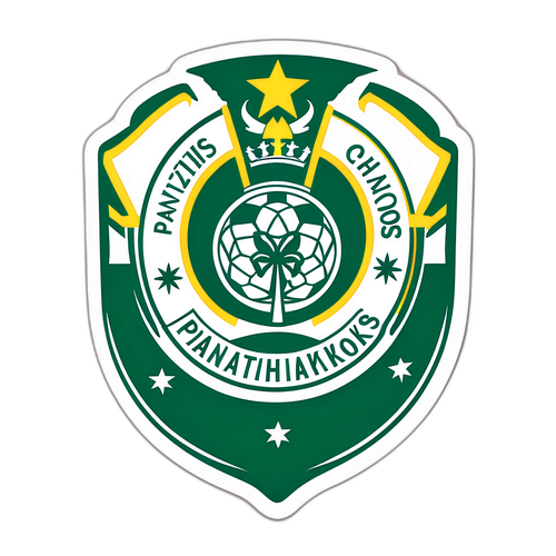 Zajímavá a barevná nálepka Panathinaikos – Plzeň