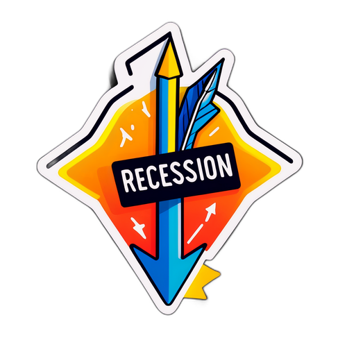 Мотивационная наклейка "Рецессия временная!"
