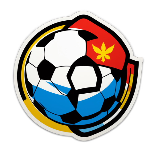 Sticker cu design de fotbal pentru meciul Unirea Slobozia vs Hermannstadt