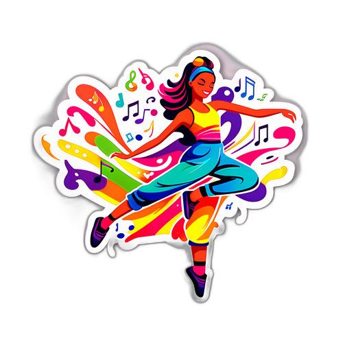 Pelehtivä tarra Tate McRaesta tanssiasennossa