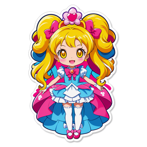 プリキュアの夢を表現するカラフルなデザイン