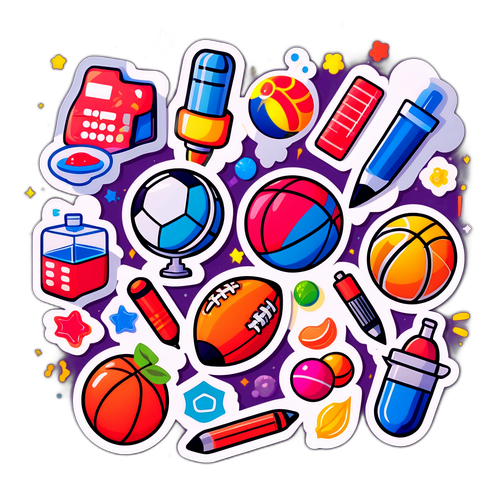 Stiker Kegiatan Sekolah yang Ceria