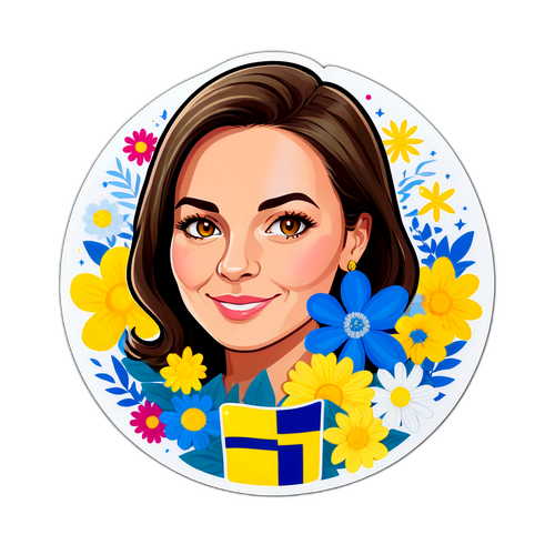 Klistermärke med Ann Linde och Svenska Blommor