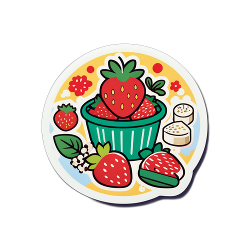栃木県の特産品をテーマにしたかわいいステッカー