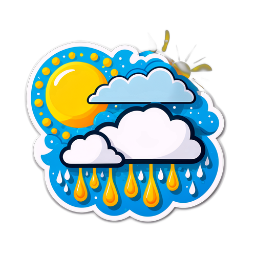 Zonnige Dag Met Wolken