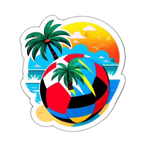 Sticker ya Flamengo na Mazingira ya Tropiki