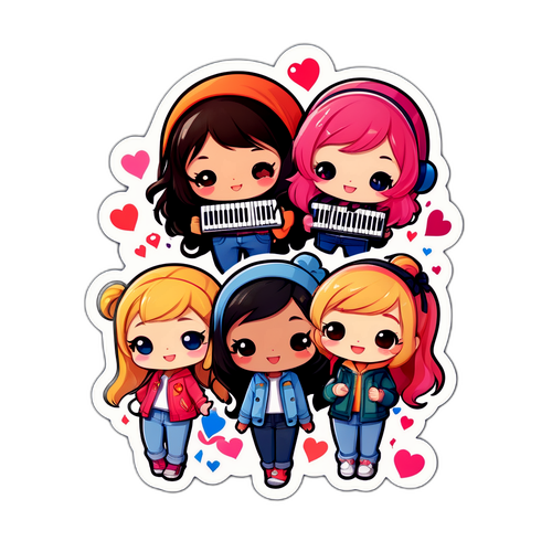 Kaakit-akit at Makulay na Sticker ng NewJeans