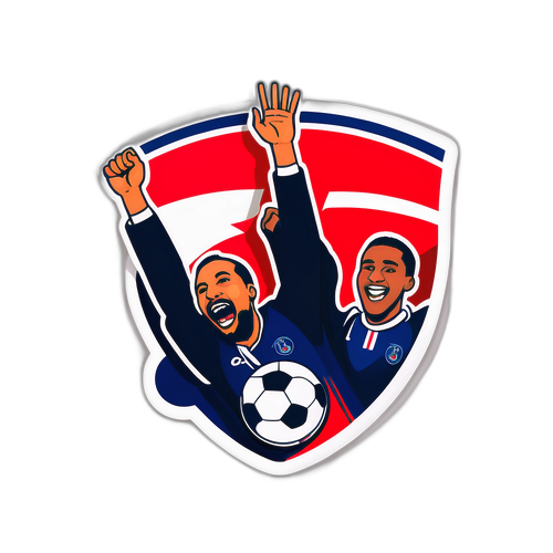 巴黎聖日耳曼與摩納哥足球比賽場景貼紙