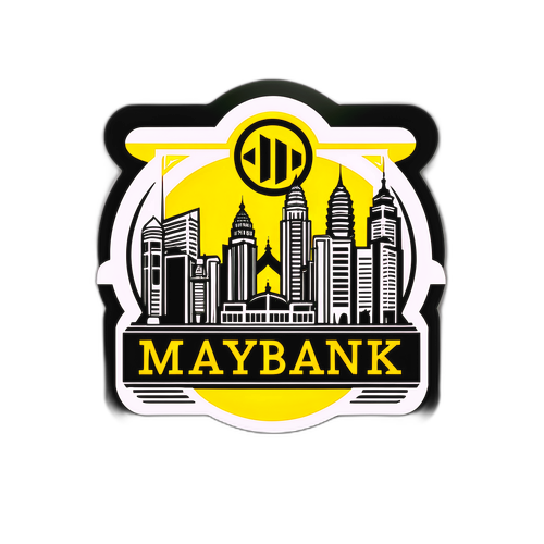 Pemegang Logo Maybank Dengan Elemen Bandar