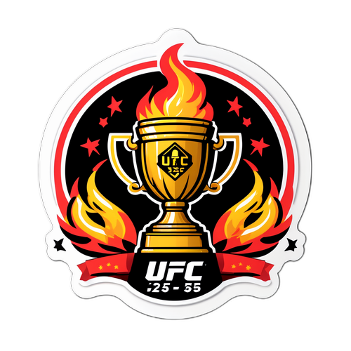 Design d'un autocollant pour l'UFC 325 célébrant l'esprit de compétition