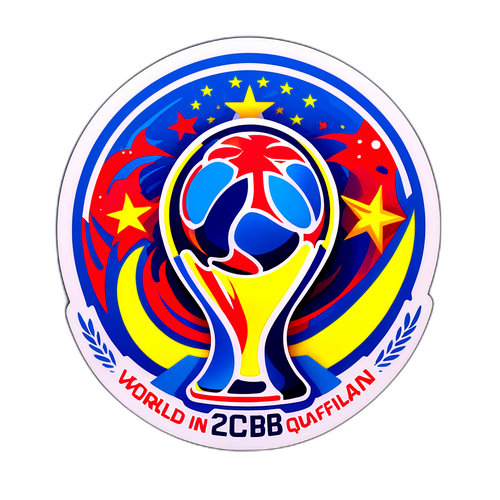 Grafikaufkleber für die Qualifikation zur Fußball-Weltmeisterschaft 2026