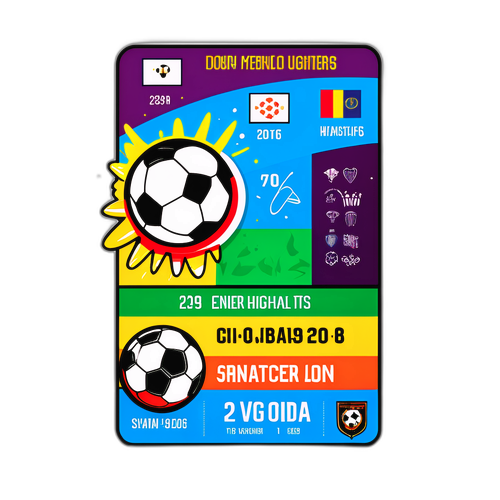 Stiker Sepak Bola dengan Elemen Kreatif