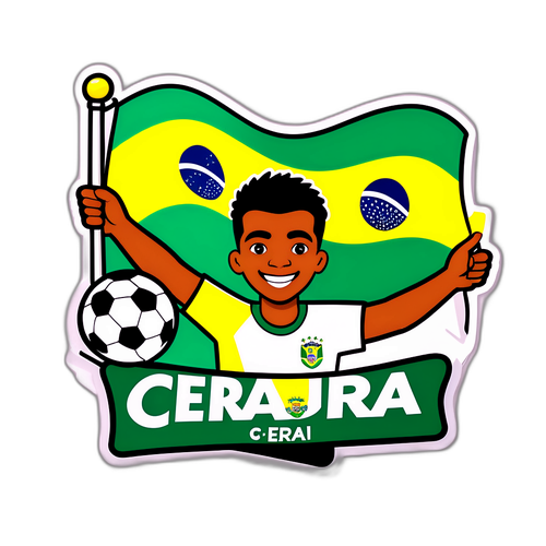 Adesivo do torcedor entusiasmado do Ceará