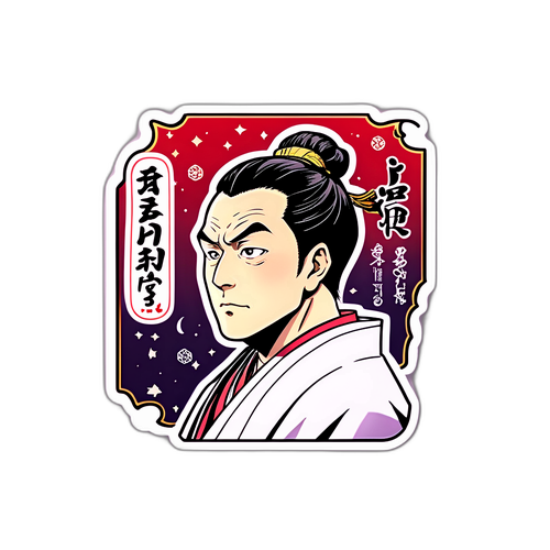 昭和元禄落語心中のストーリーを表現したコミック風ステッカー