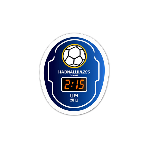 Futuristisk U21 VM Håndbold 2025 Klistermærke