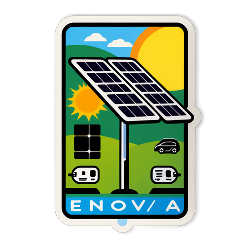 Informativ klistremerke for Enova om fornybare energikilder