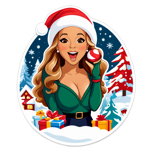 Mariah Carey Christmas Celebration Sticker