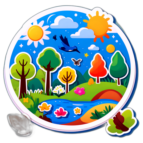 Vacker ekosystemscen från Ljungbys förskolor