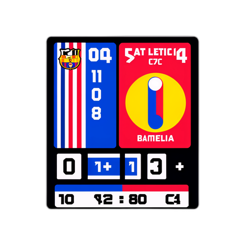 아틀레티코 vs 바르셀로나 경기 점수 스티커 디자인