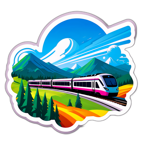 Dynamiczny naklejka PKP Intercity w ruchu