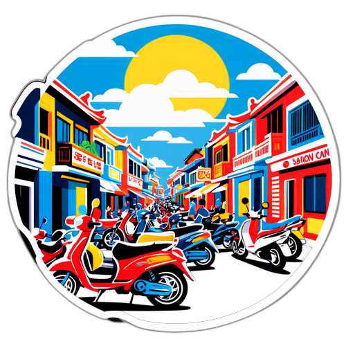 Strada din Saigon plină de motociclete