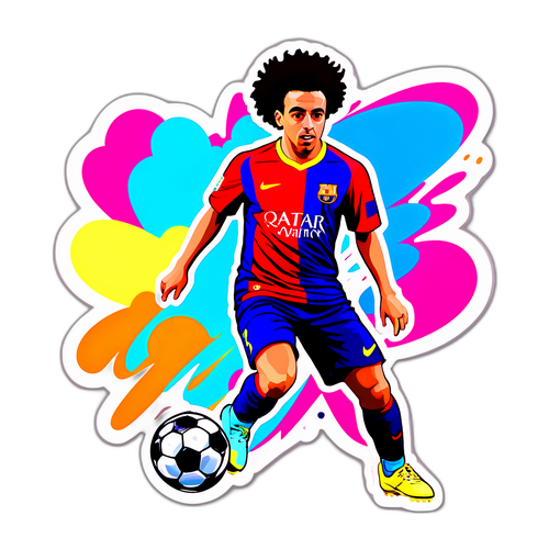 Autocollant de Xavi Simons en pleine dribble