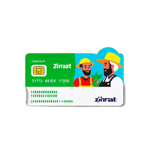 Çiftçi Figürleri ile Ziraat Bankası Logolu Tanıtım Çeki