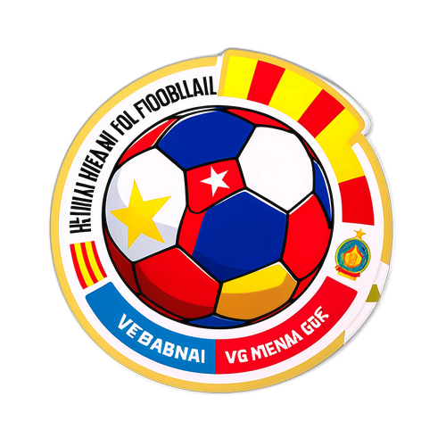 Thiết kế nhãn dán cho đội bóng đá Việt Nam