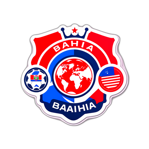 Adesivo con Motivo di Campo da Calcio per il Derby Bahia vs. Internacional