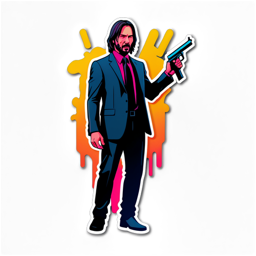 Dramaattinen tarra John Wick -elokuvasta