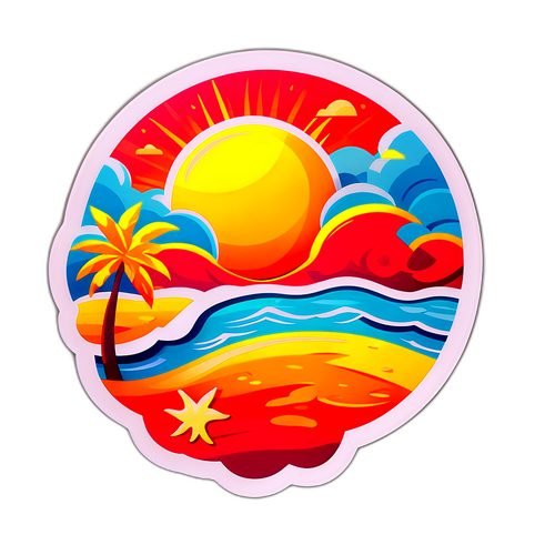 Sticker về thời tiết nắng nóng