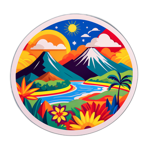 Autocollant vibrant sur le Venezuela