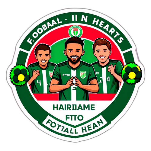 Foci a szívünkben - ETO-Rapid Wien szurkolói matricája