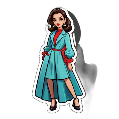 Una pegatina de Eugenia Tobal en un desfile de moda