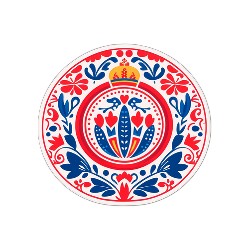 Fantazyjna naklejka inspirowana Serbią