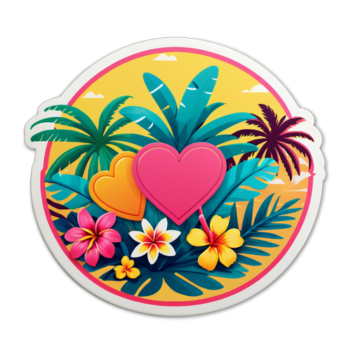 Tropical Love Reunion Sticker