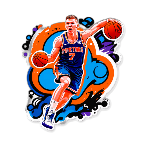 Dynamic Dunk Sticker of Kristaps Porzingis