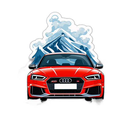 Audi RS5 op een ijzige piste