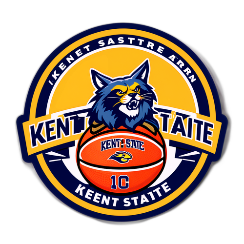 Kent State vs Akron Basketball Sticker